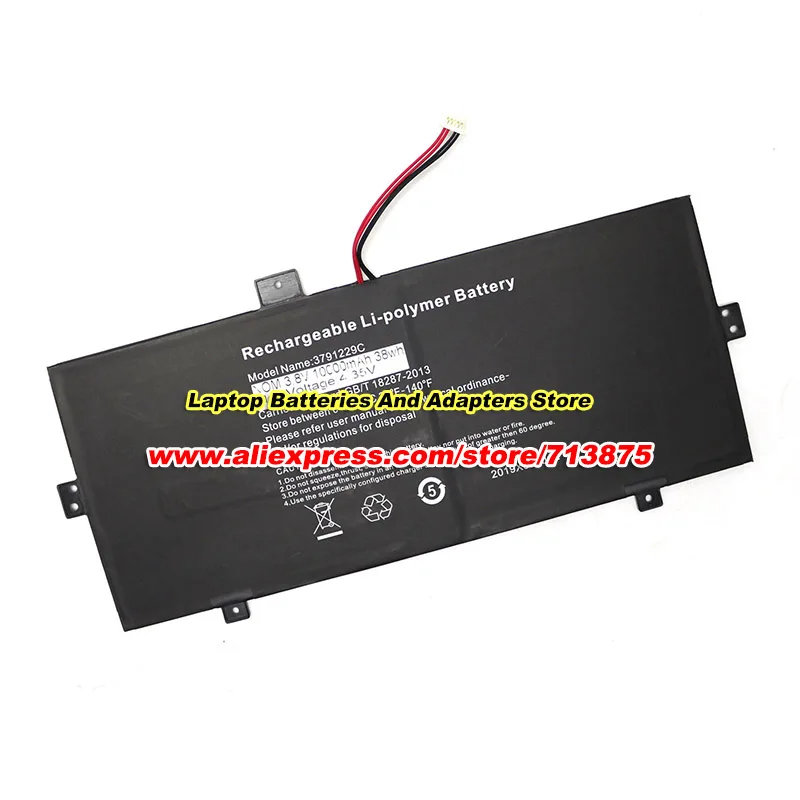 Genuine Battery 7.6V 4000mAh 30.4Wh 3791229C  TEV-L2IN1-116-1 for Jumper Li-ion Rechargeable Battery Packs