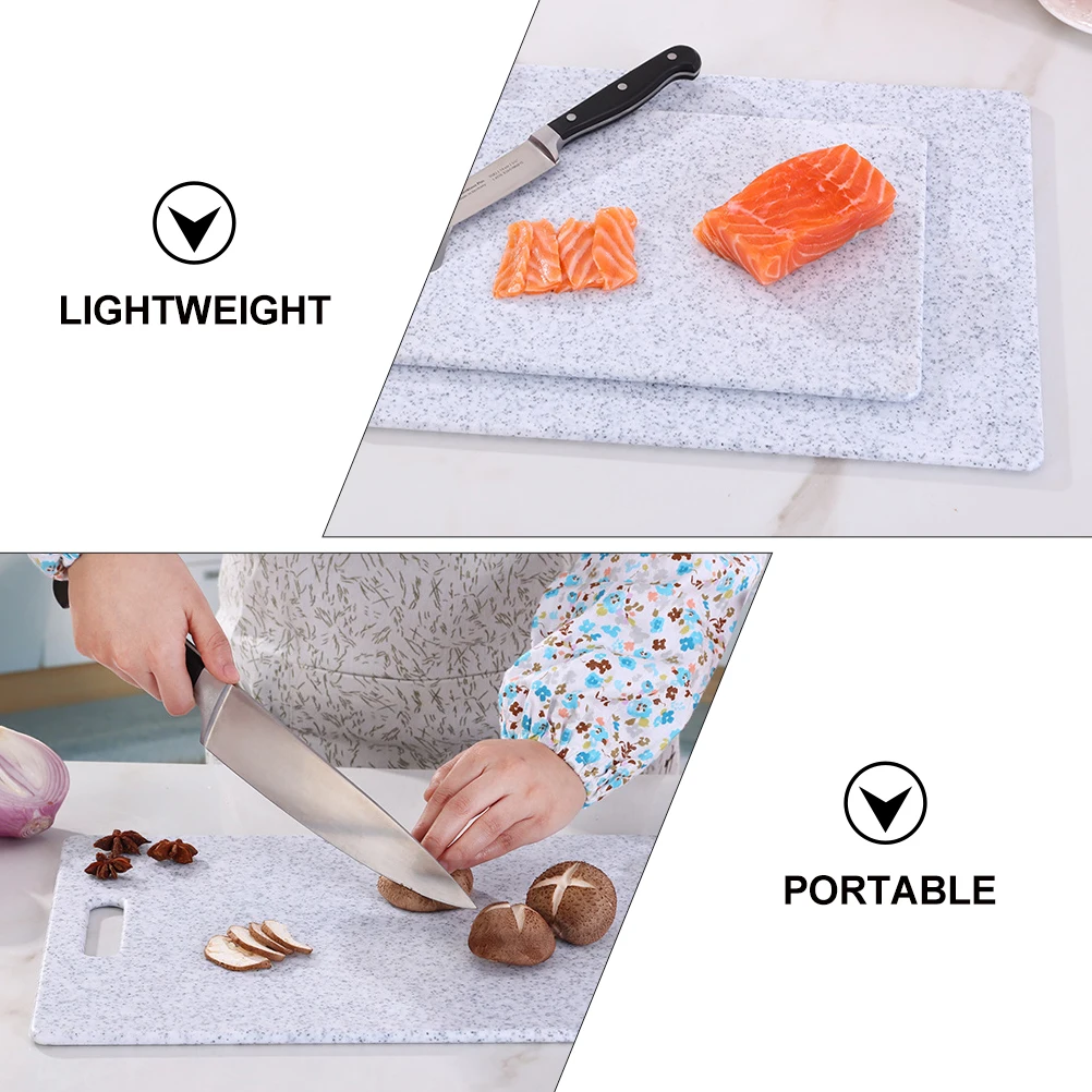 

Imitation Marble Cutting Board Safe Lightweight Portable Picnic Wear Resistant Fruit Vegetable Meat Cutting Kitchen Tool