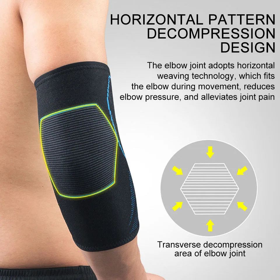 1PCS Breathable Compression Elbow Support Pads Elastic Brace for Men Women Basketball Volleyball Fitness Protector Arm Sleeves