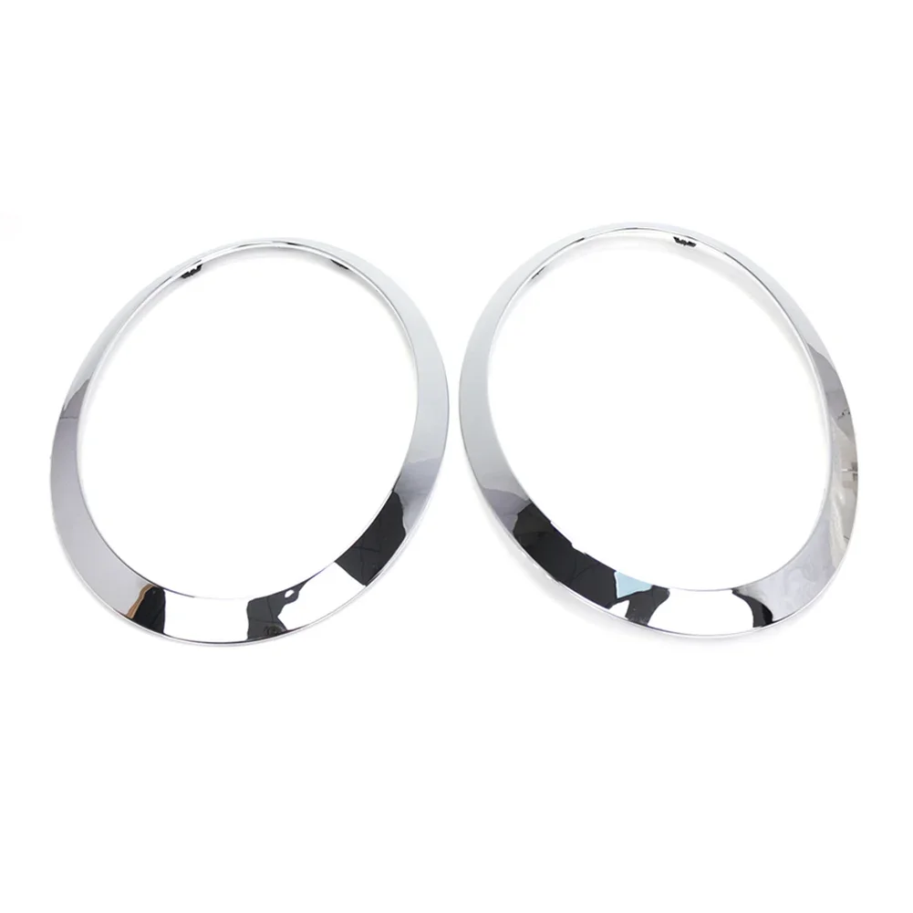 Silver Trim Covers Car Headlight Frame Vehicle Customization 39.3cm X 28cm X 1cm Quick Installation For MINI F57