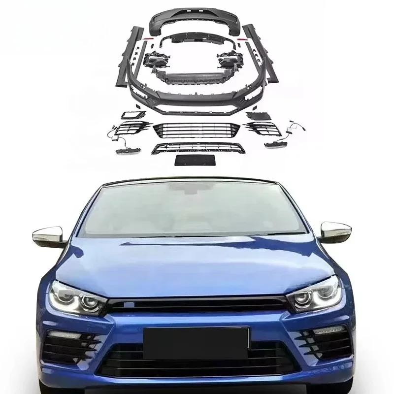 Car Bumpers For Scirocco Upgrade R-line Body Kits Front Car Bumper Auto Grill Side Skirt Rear Diffuser