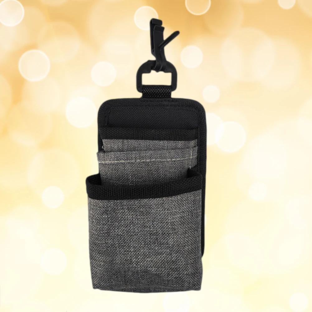 

1pc Car Hanging Organizer Vent Hook Pocket Multi Pocket Storage Bag Charging Cable Hole Phone Cup Cigarette Document