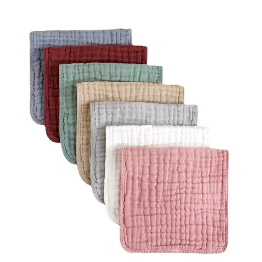 

Multicolor Cotton Baby Muslin Burp Cloths 6 Layers Large Burping Cloths Breathable Hand Washcloths for Boys Girls