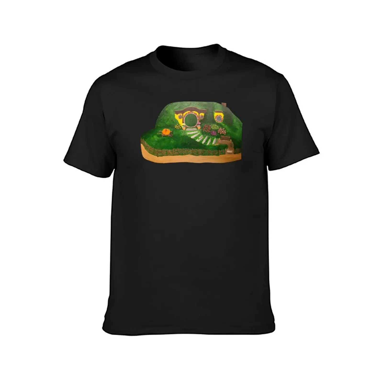 Bag End Hand Painted T-Shirt funnys plus sizes kawaii clothes mens clothing