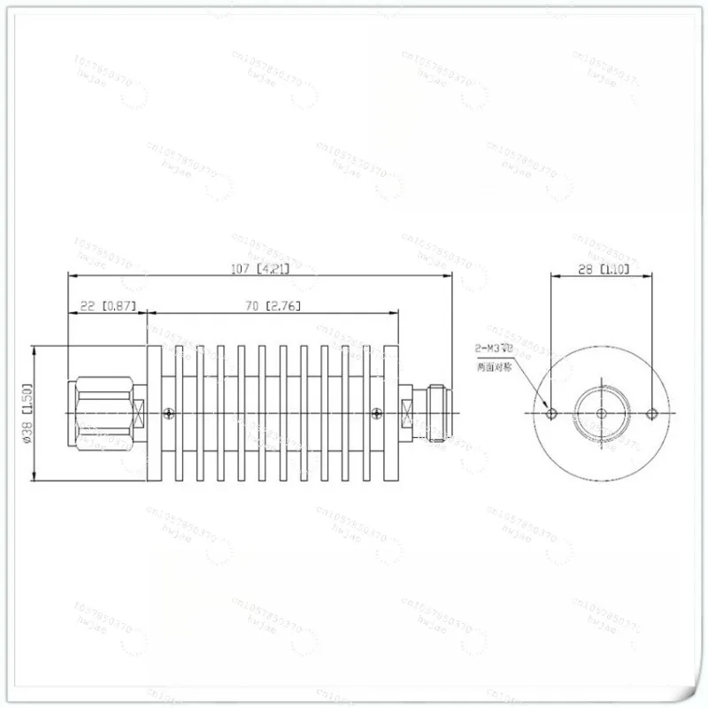 50w-sma-fixed-rf-attenuator-–-dc-to-6ghz-1–60db-options-50Ω-high-power-load-for-signal-testinggoods-in-stock