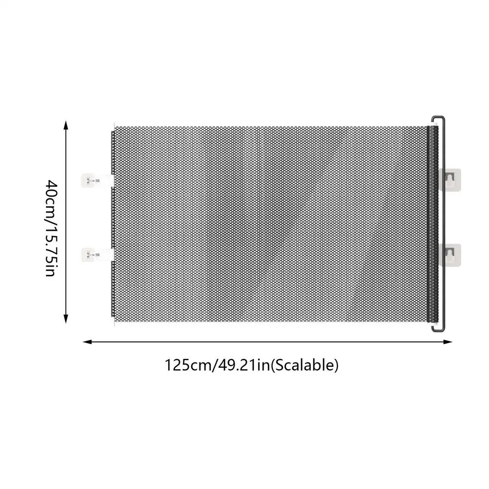 Barrière de sécurité rétractable pour bébés et animaux domestiques, 49 pouces de large, sans perçage