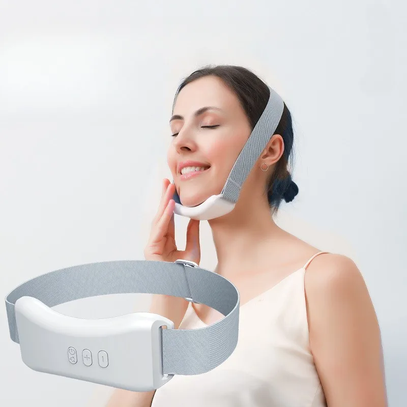 เครื่องยกกระชับใบหน้า Double Chin Remover V-Line Up Face Lifting Belt Face Slim เครื่องนวดสั่นสะเทือนกระชับอุปกรณ์ 6 โหมด