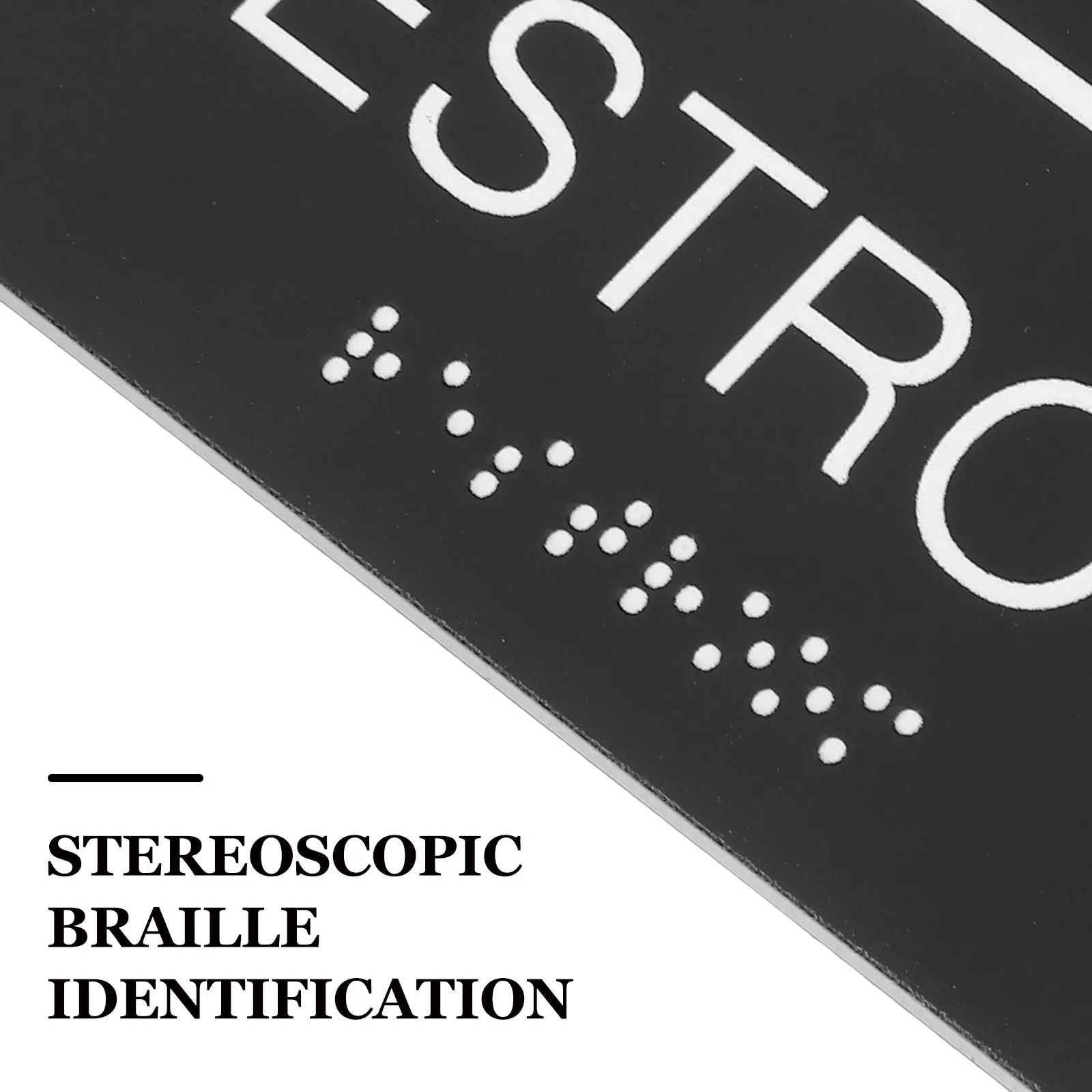Braille Restroom Sign Acrylic Unisex Bathroom Door Signs Easy Install Commercial Toilet Signboard Bathroom Door Signs