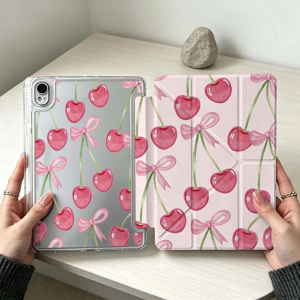 Cartoon Bow and Cherries For Huawei MatePad Pro SE Air 12X Honor Pad 9 V9 GT X9a X9 Foldable 3Y Tablet Case Soft