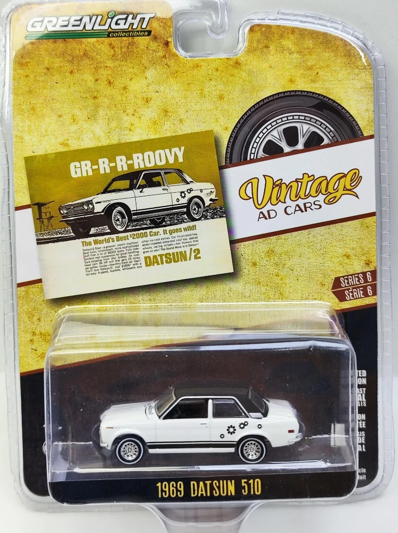 

1:64 1969 Datsun 510 High Simulation Diecast Car Metal Alloy Model Car kids toys collection gifts W641