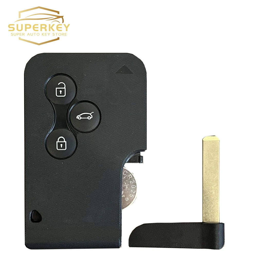 Superkey 3 pulsanti Keyless Go Key Card 433Mhz PCF7943 46 Chip per Renault 2003-2008 Megane II Scenic II Grand Scenic II