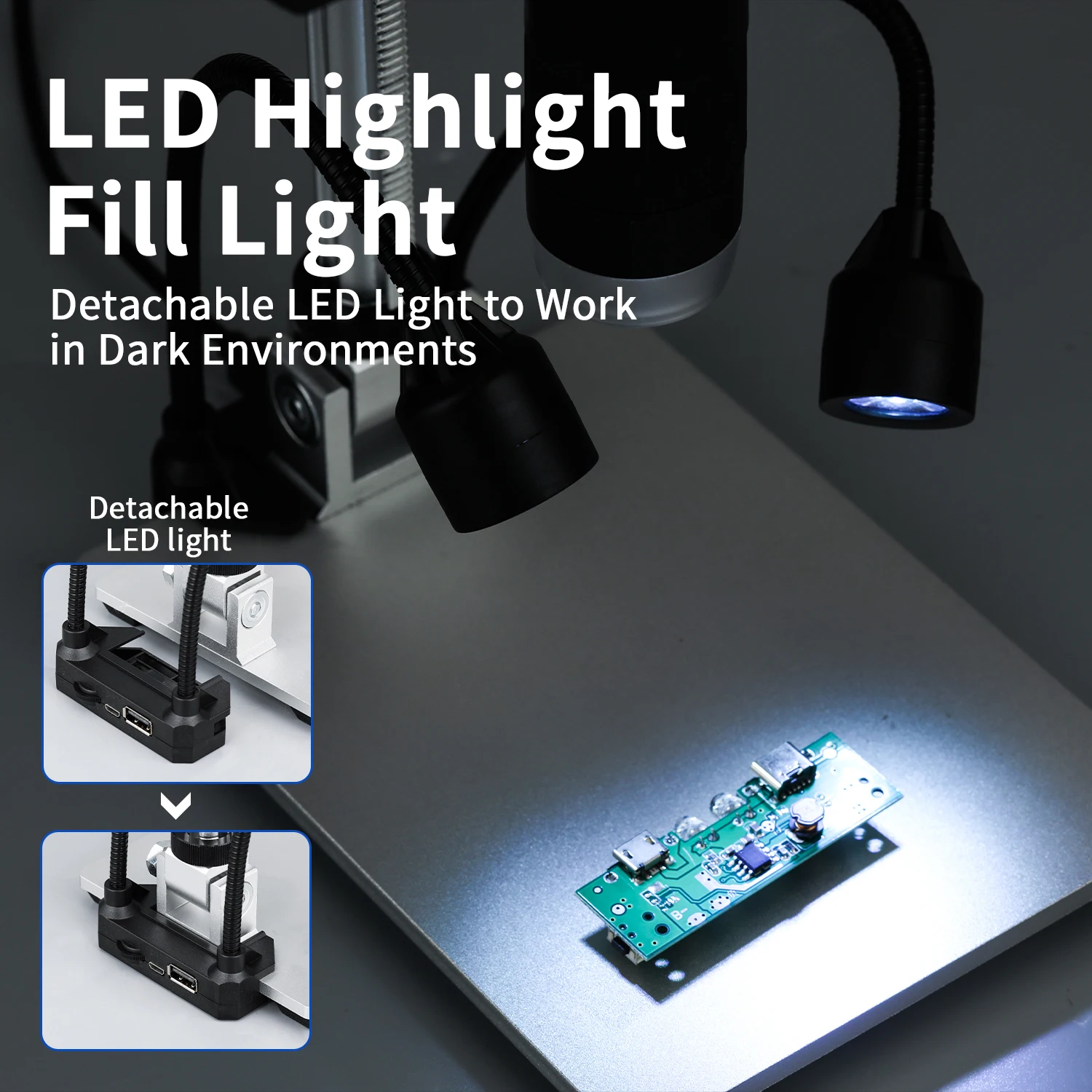 1600X/1200X/1000X microscopio Video digitale 1-1600X lente d\'ingrandimento a amplificazione continua per riparazione PCB telefono saldatura G1200