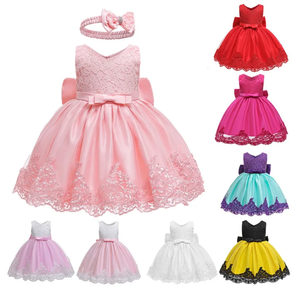 Summer Baby Girls Princess Dresses For Baby Christening Clothing Infant Birthday Party Dress Newborn Baby Vestidos Custome Set