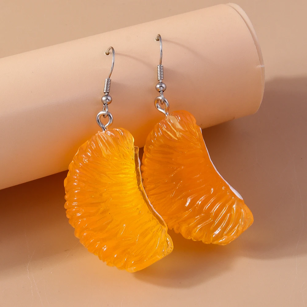 Aihua Cartoon kreative orange Ohrringe für Frauen neue Mode Früchte Ohrringe lustige Schmuck Geschenke – Detail 2