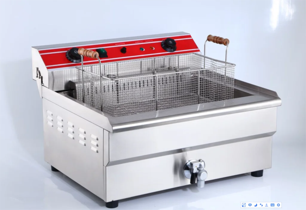 Электрическая фритюрница 30 л с краном для слива масла, машина для картофельной башни, фритюрница для картофеля фри, фритюрница, машина для жарки