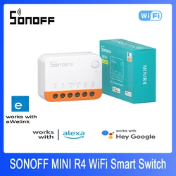 SONOFF MINI R4 WiFi Smart Switch Wi-Fi 2 way Switch Smart Home Works eWelink-Remote R5 S-MATE Wierless Control Alexa Google Home