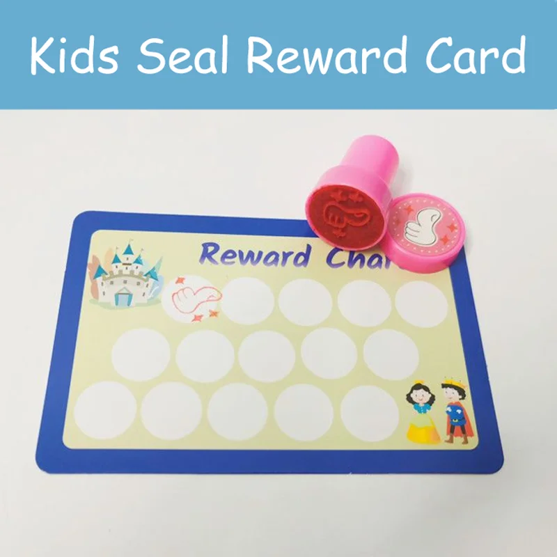 

12cm Big Size Seal Signet Reward Cards Encourage Praise Stickers Kids Early Learning Teaching Aids Kindergarten Family Game