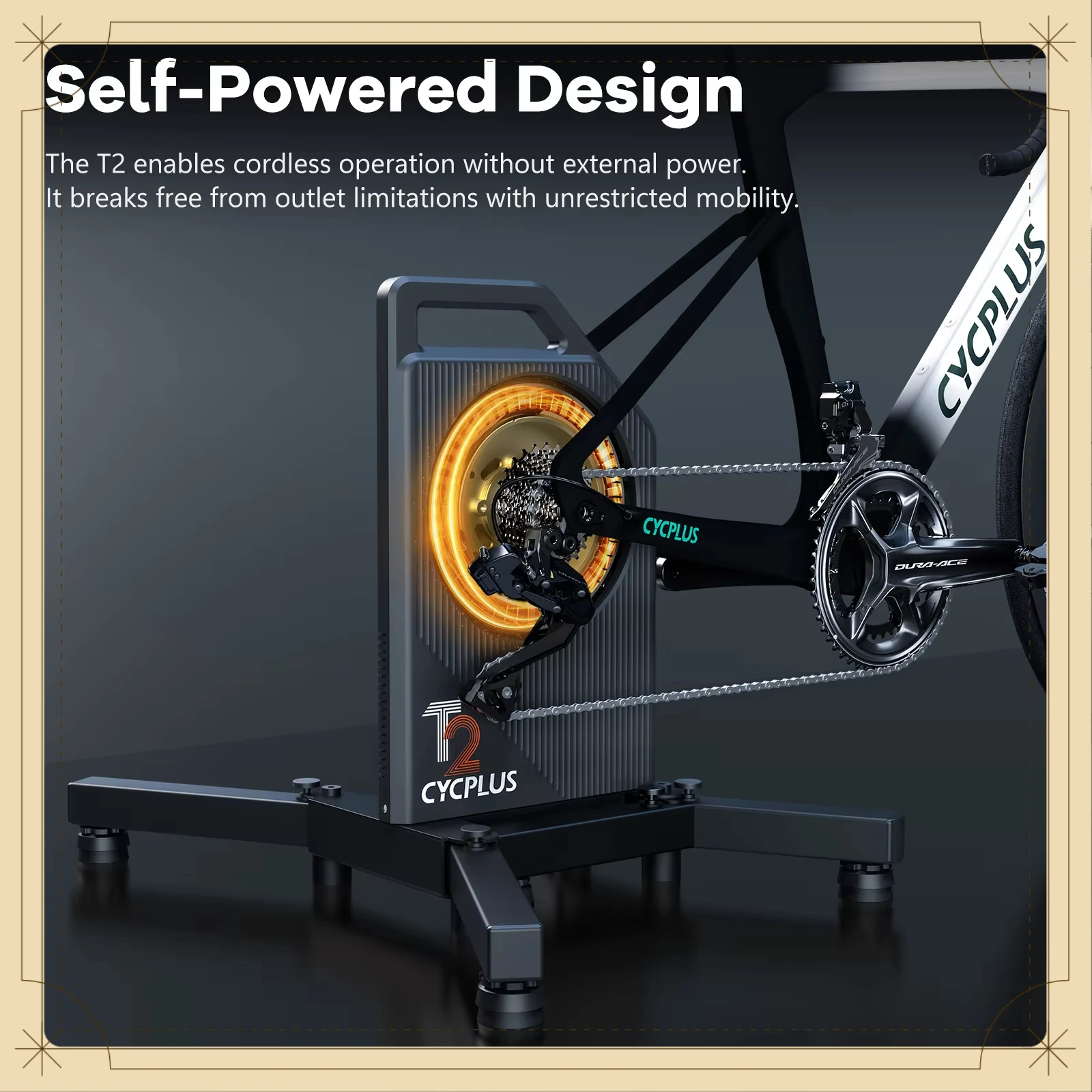 New CYCPLUS T2 Indoor Cycling  Direct Drive Bike Trainer Stand Bicycle Trainers