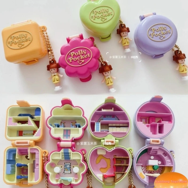 

Bandai Polly Pocket Series 2 Treasure Box Charm Reprint 4pcs Action Figure Model Gifts Decoratoion In Stock