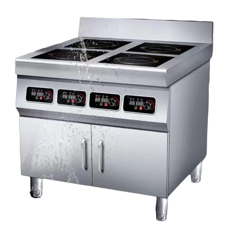 

Многофункциональная коммерческая индукционная плита Multi Eyes с 4 конфорками, электрическая, для супов, стир-фрай и вока, с тумбой, для ресторанов