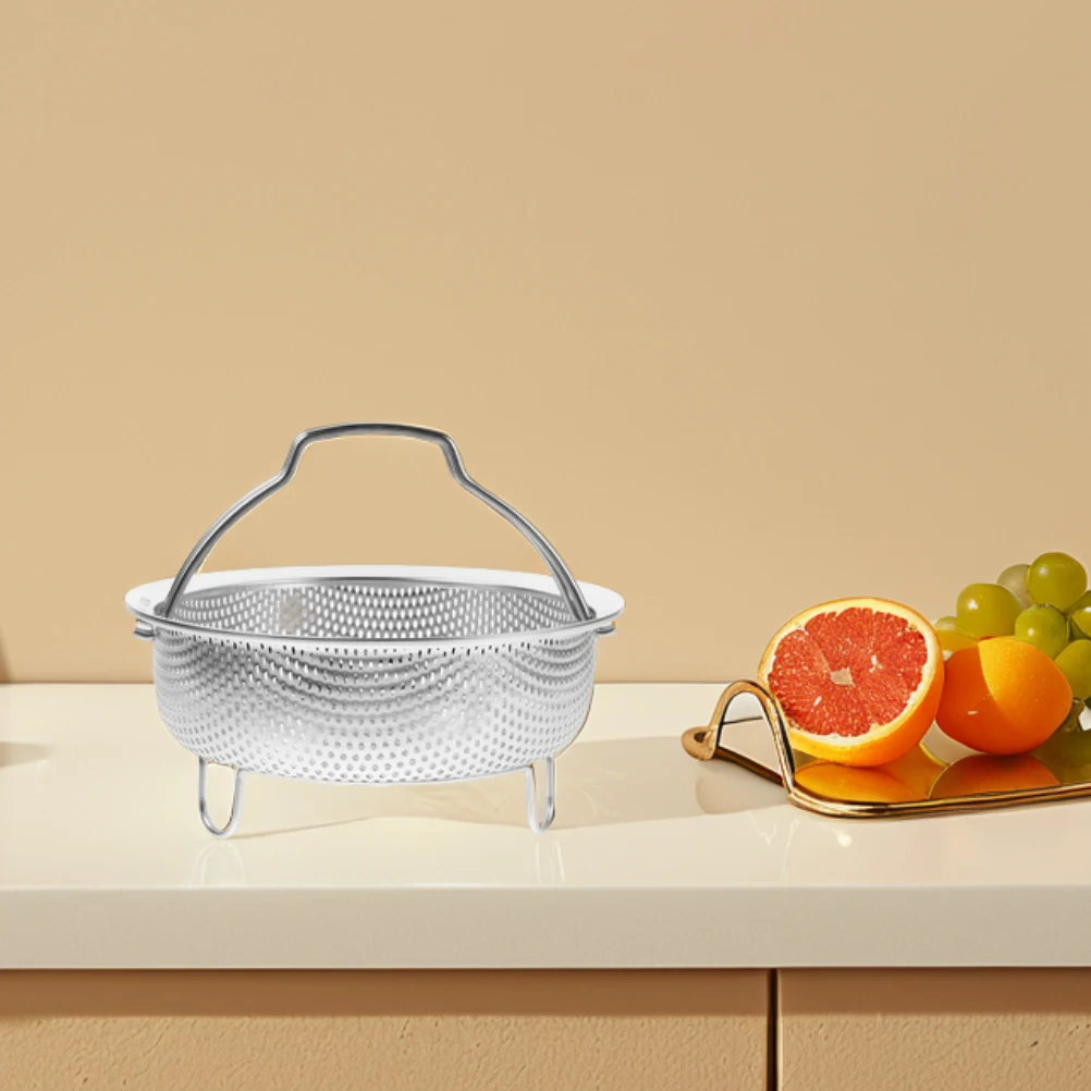 

Stainless Steel Colander 304 Material Thickened Fine Mesh Strainer with Handle for Kitchen Vegetable Fruit Washing Drain Basket