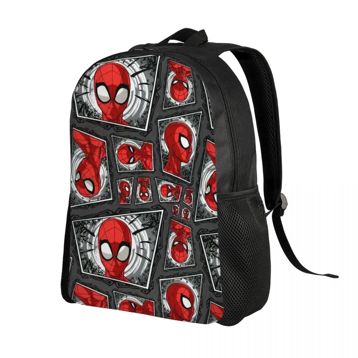 Custom Spider Man Heads Collage Backpacks Women Men Basic Bookbag for College School Bags