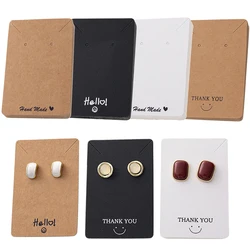 50pcs 6x9cm Earrings Display Card Paper Tags for DIY Ear Studs Necklace Jewelry Small Businesses Packaging Supplies Cardboard