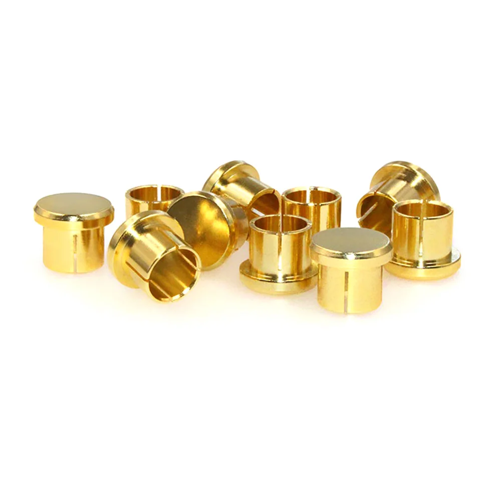 10Pcs Gold Plated Short Circuit Socket Phono Connector RCA Shielding Jack Socket Protect Cover Cap, Gold