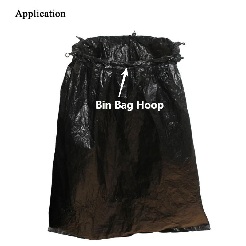 350mm Bin Bag Hoop for Litter Picking Handy Lightweight & Reusable Litter Picking Garbage Bin Ring Holder （Only Hoop）