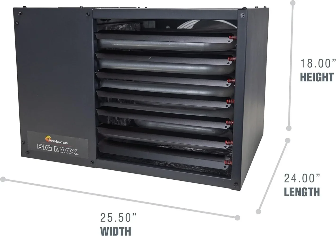 F260560 Grote Maxx Mhu80ng Aardgas Unit Verwarmer, 80,000 Btu, Zwart