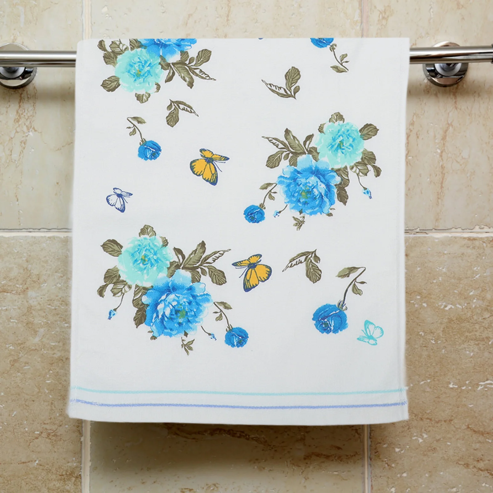 

Cotton Bath Towel 73X34Cm Rose Flower Pattern Soft Hand Face Towel For Bathroom Hotel Beach Home Decor Machine Washable