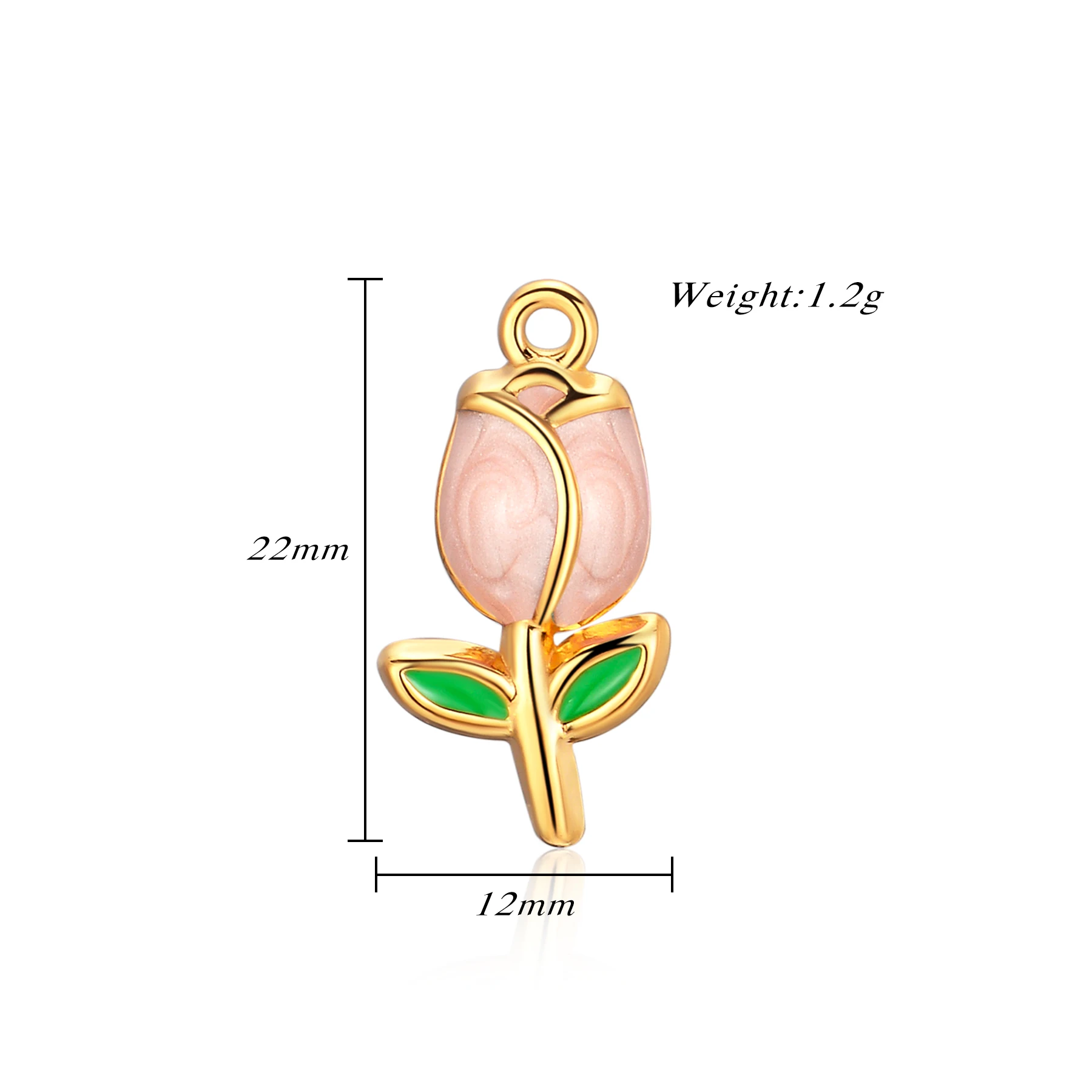 2 قطعة/الوحدة المينا زهرة التوليب سحر الفولاذ المقاوم للصدأ للنساء صنع عقد دي اي واي أقراط سوار دلاية مجوهرات #2