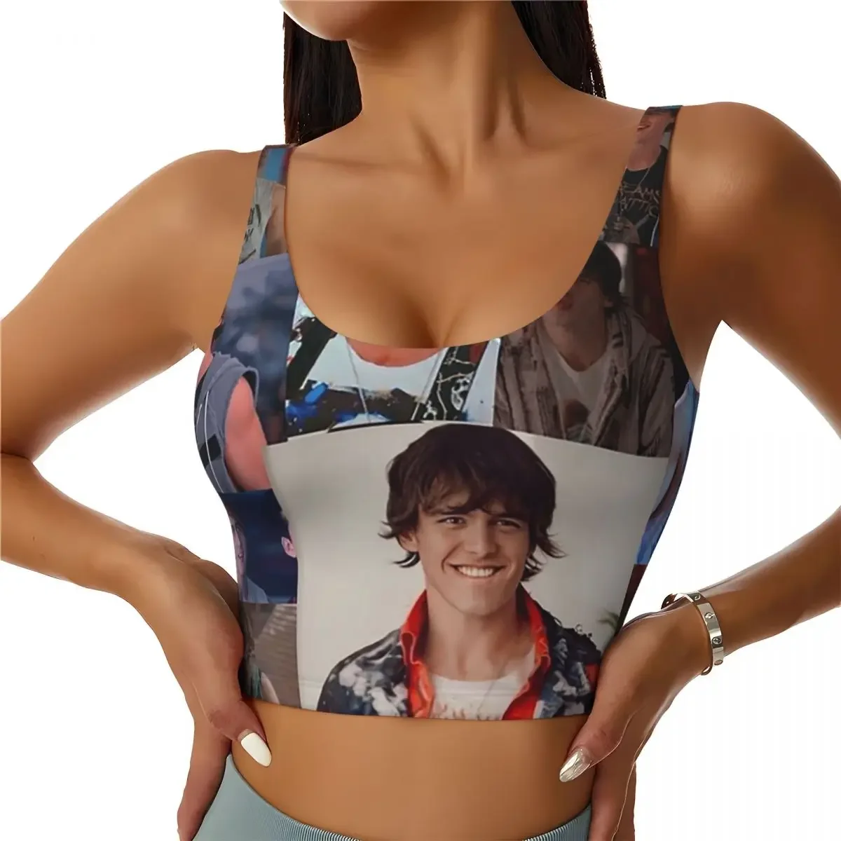 Custom Julie And The Phantoms Luke Women Sports Bra High Impact Vest Gym Workout Yoga Crop Tank Top