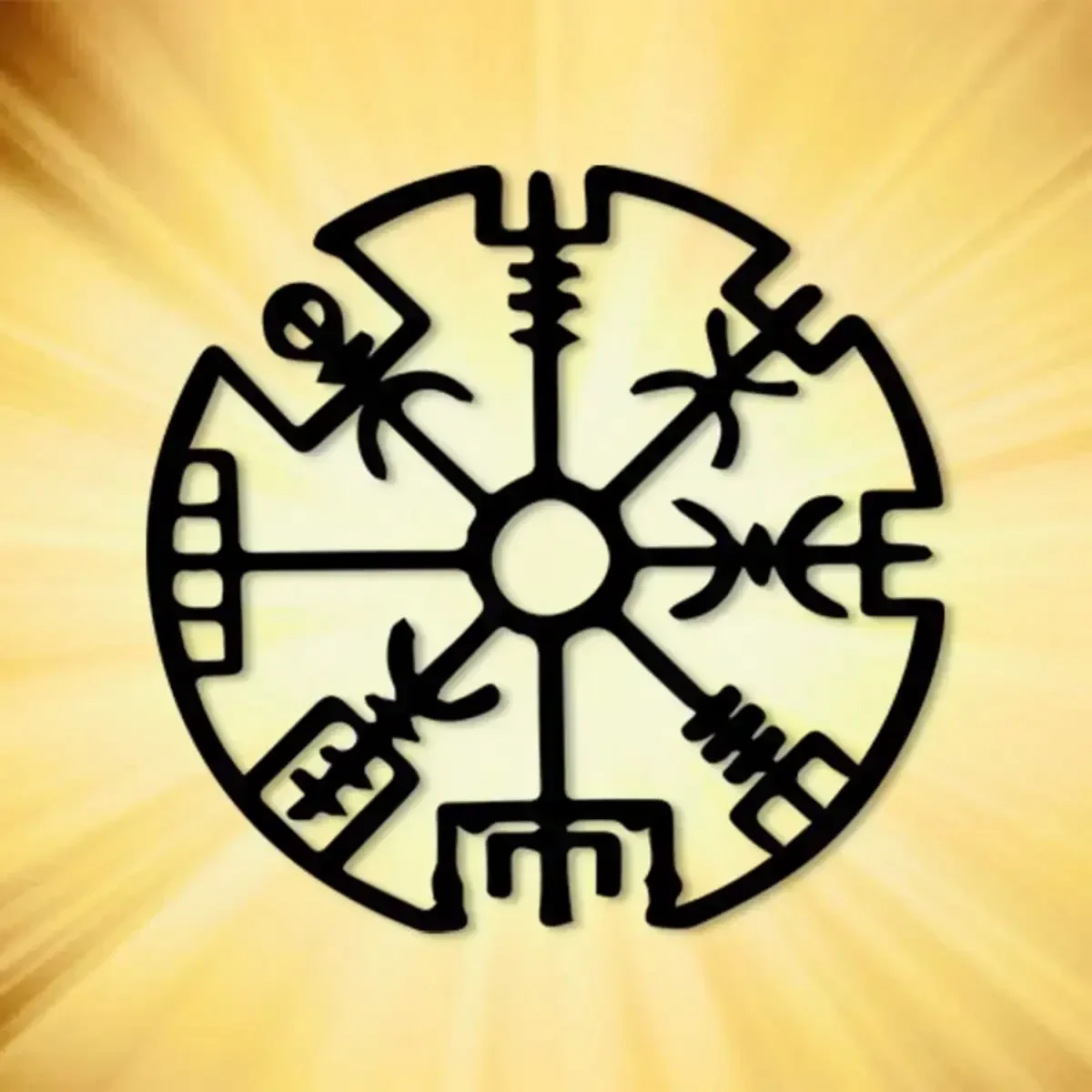 1PC Protection Talisman Metal Wall Art, Runes & Symbols Iron Decor, Accent Ornament for Living Room & Study