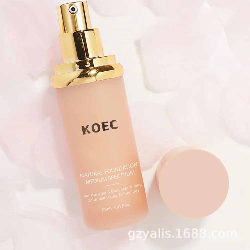 30ml KOEC Medium Spectrum Natural Foundation Moisturizing Even Skin Toning Color Mimicking Covering Shades Natural Mild Formula