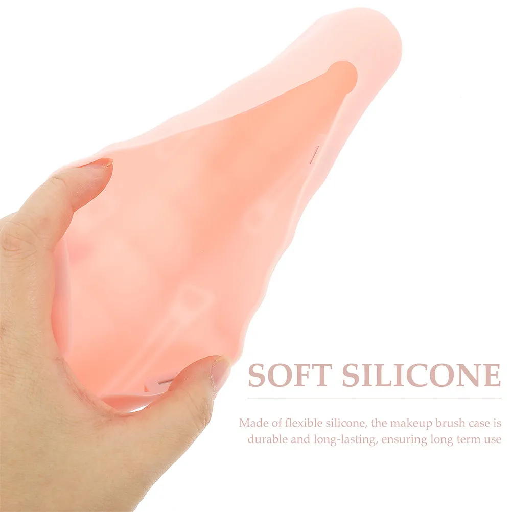

2Pcs Silicone Makeup Brush Protector Sturdy Shape-Retaining Portable Brush Organizer for Travel Home Gym Makeup Tool Storage