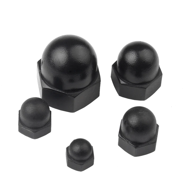 Nylon Acorn Cap Dome Nuts White/ Black Plastic Hexagon Hex Nut M3 M4 M5 M6 M8 M10 M12 M14 M16 M18 M20 for Insulation USE 5