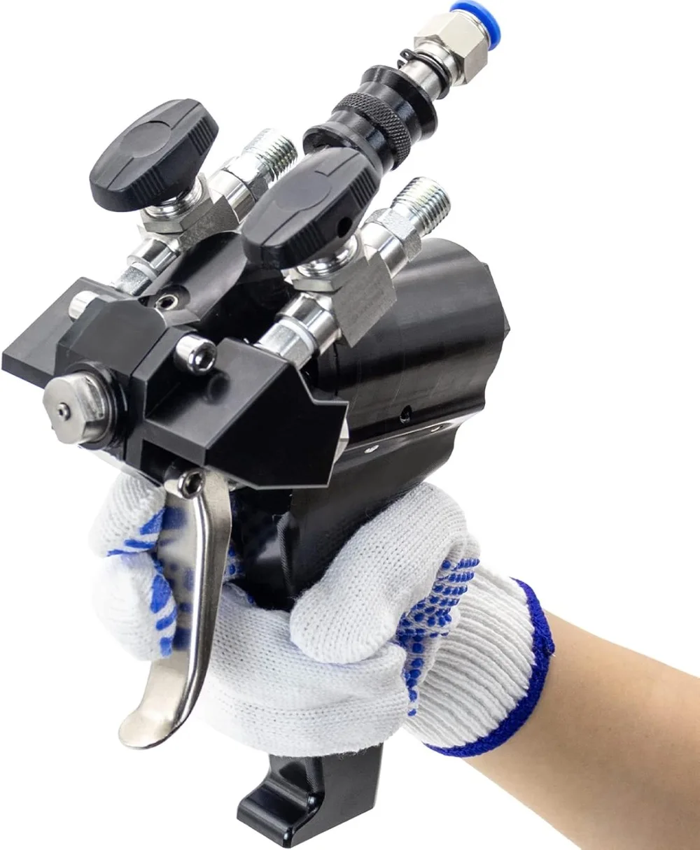 Polyurethane Foam Spray Gun P2 Air Purge PU Foaming Injection AB Two-Component High Pressure Coating Gun with Accessory Kit