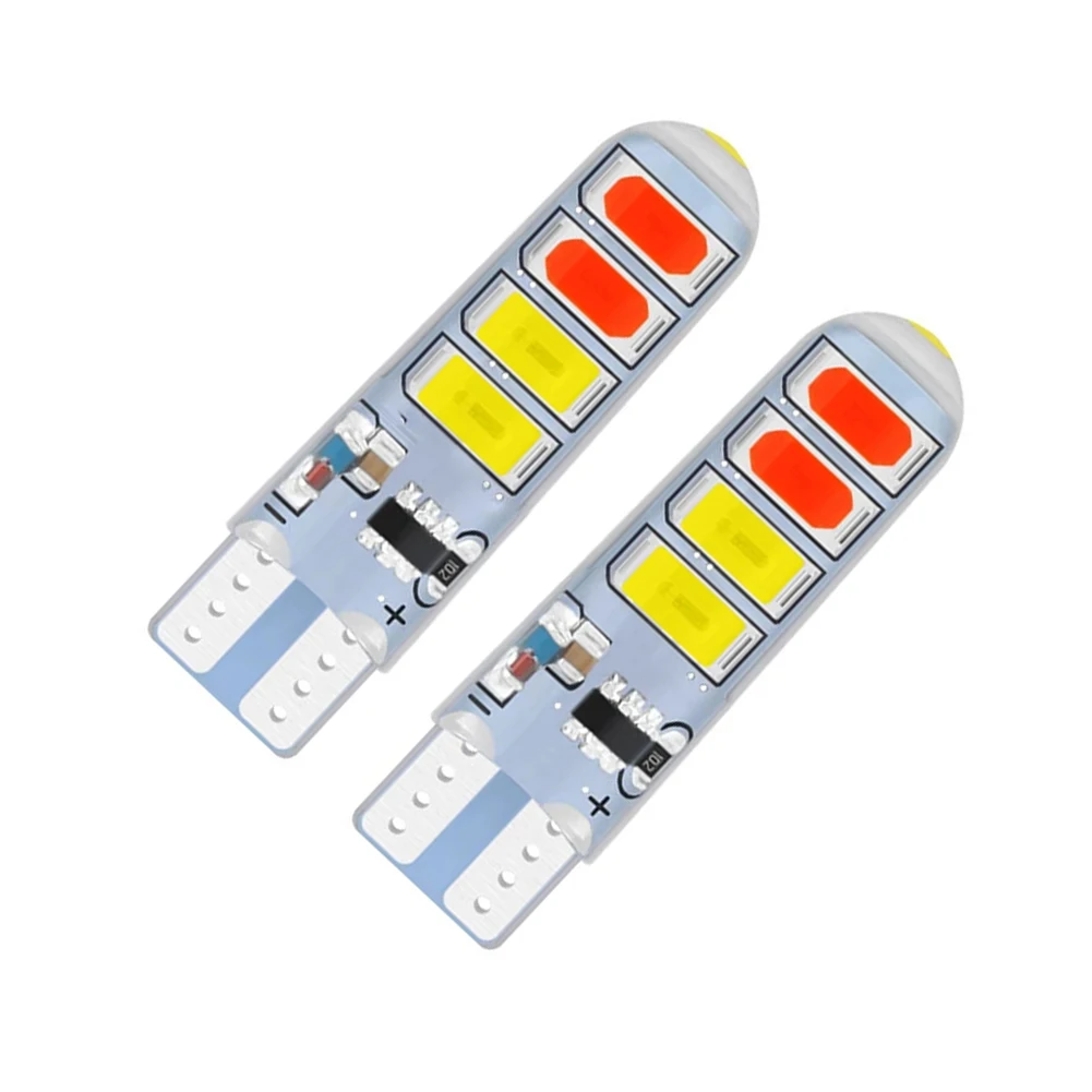 2pcs 12V T10 Car Tail Brake Turn Signal Strobe Lamp Bulb Auto LED Flashing Light 2024 Hot Sale Brand New And High Quality