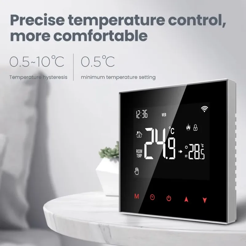 Termostato de aquecimento de piso elétrico Smart Wifi programável programável WT100