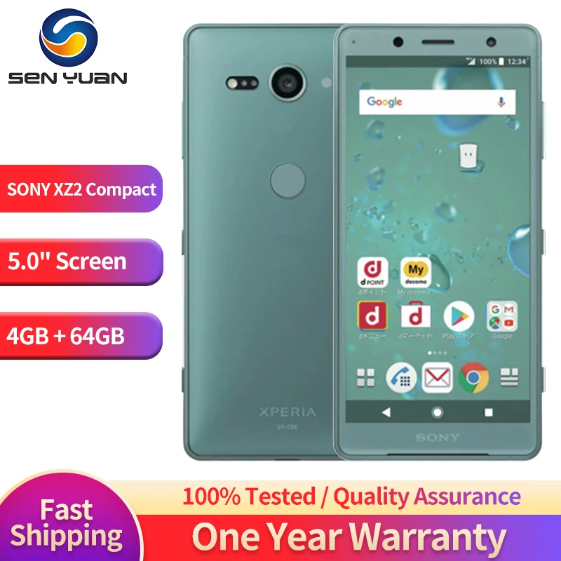 

Original Sony Xperia XZ2 Compact SO-05K H8314 H8324 4G Mobile Phone 5.0'' 4GB+64GB Single/Dual SIM Card NFC sony xz2 compact