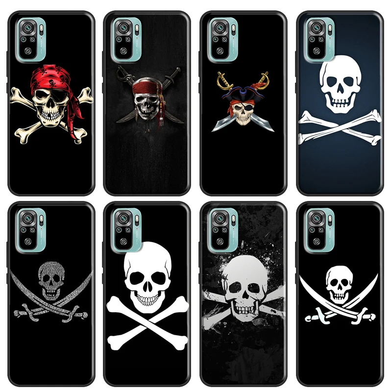 Pirate Skull Cross Bones Soft Case For Redmi 9A 8A 7A 6A 9 9C Cover For Xiaomi Redmi Note 9 10 Pro 8 7 6 8T 9S K40