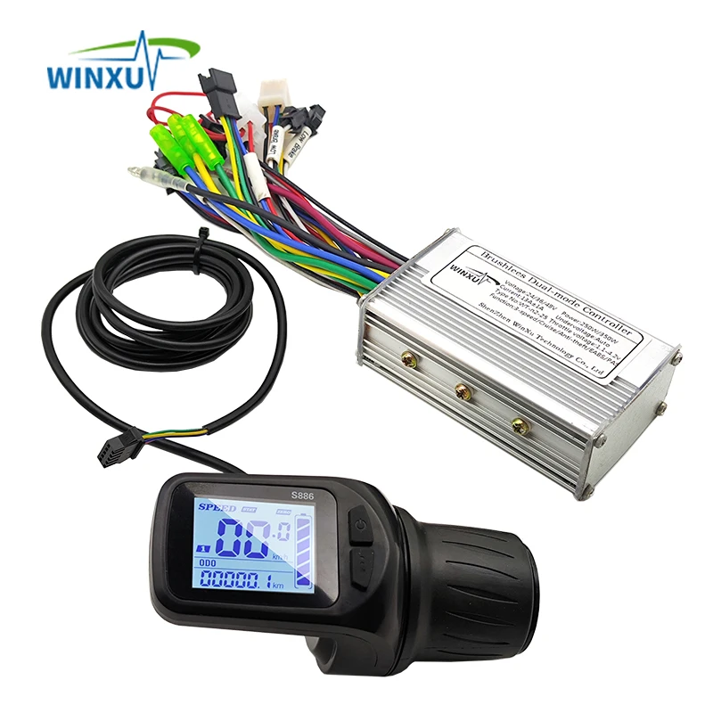 24V 36V 48V 250W 350W E-scooter Brushless Motor Drive Controller universale S886 LCD Half Throttle per Scooter bici elettrica