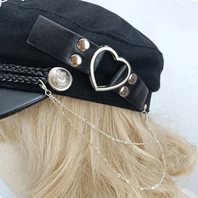 Teenager Girls Felt Hat Y2K Hat Pilling Resistant Lady Steampunk Soft Hat H9ED