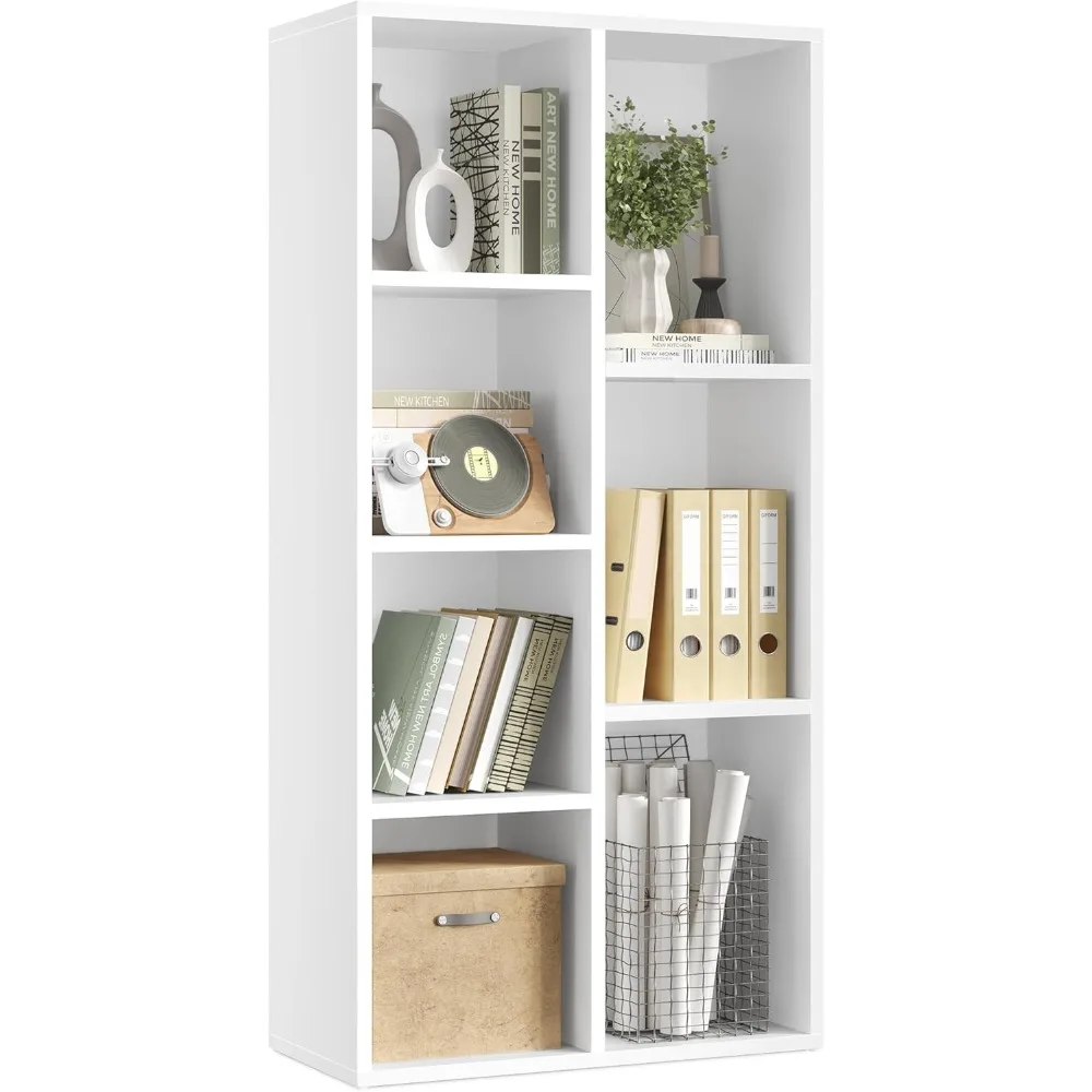 

Книжный шкаф VASAGLE, книжная полка с 7 отделениями, отдельно стоящие полки и органайзер-куб, для демонстрации в гостиной, спальне,