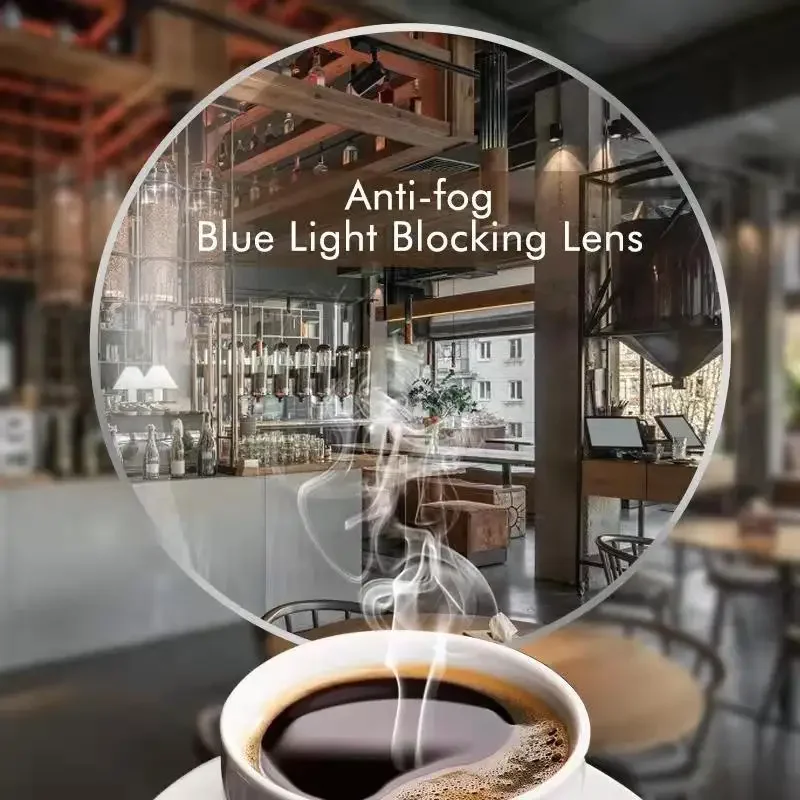 

Meeshow Anti-Fog Blue Light Blocking A Series Optical Prescription Glasses Lens Photochromic Gray Lenses for Winter