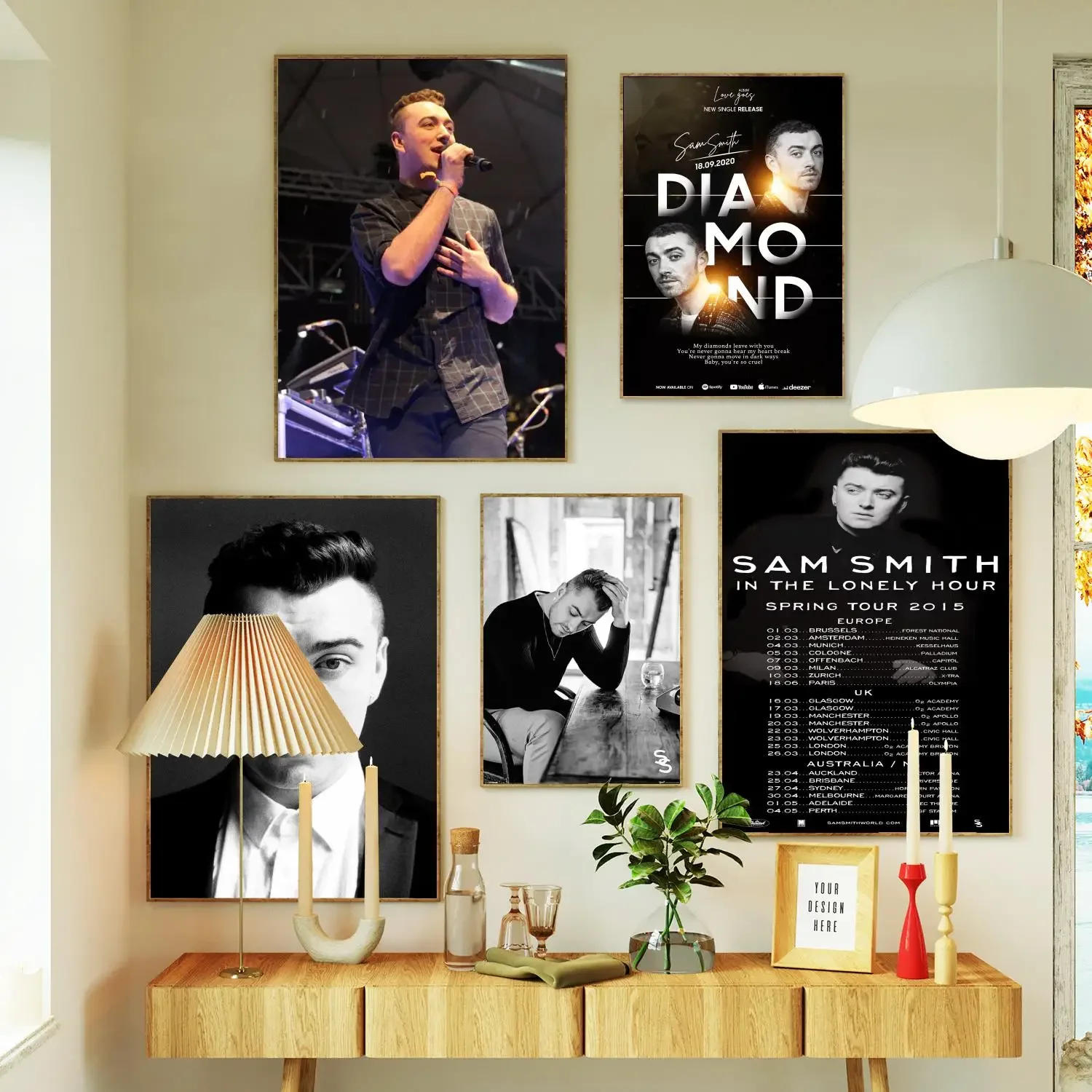 Sam Smith Singer Pop, R&B Music Poster Prints Wall Art Canvas Painting Poster For Modern Family Living Room Home Decor
