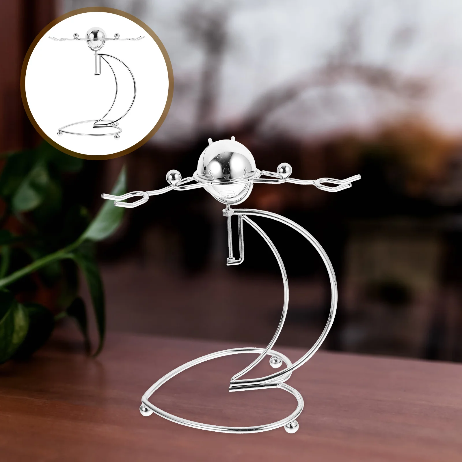 

Physics Balancing Iron Men Sculpture Creative Desktop Ornament Office Decor Metal Art Balance Decoration Unique Handmade Balance