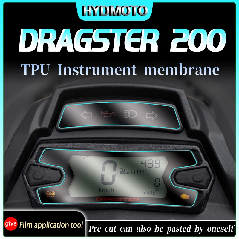 For ITALJET Dragster 200 headlight tail light film Instrument film transparent protective film modified accessories