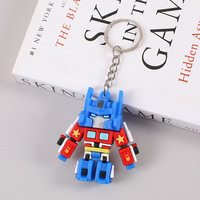 keychain autobots Robot Keychain Silicone Transformer Car Key Chain Kids Bag Pendant Movie Autobots Keyring Optimus Friends Gift